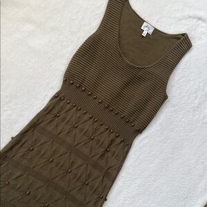 Milly of New York olive green knit dress
